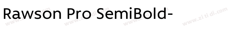 Rawson Pro SemiBold字体转换
